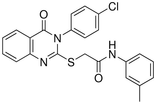 2-((3-(4-CHLORO-PH)-4-OXO-3,4-DIHYDRO-2-QUINAZOLINYL)THIO)-N-(3-ME-PH)ACETAMIDE