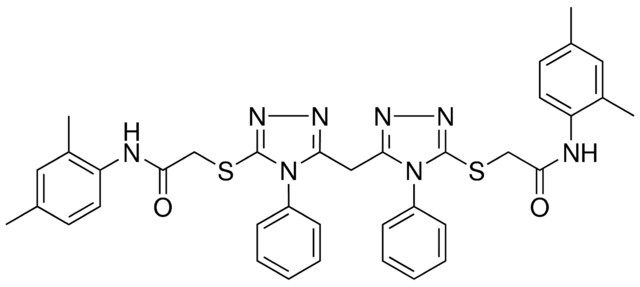 2-({5-[(5-{[2-(2,4-DIMETHYLANILINO)-2-OXOETHYL]SULFANYL}-4-PHENYL-4H-1,2,4-TRIAZOL-3-YL)METHYL]-4-PHENYL-4H-1,2,4-TRIAZOL-3-YL}SULFANYL)-N-(2,4-DIMETHYLPHENYL)ACETAMIDE