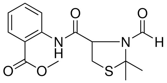 2-((3-FORMYL-2,2-DIMETHYL-THIAZOLIDINE-4-CARBONYL)-AMINO)-BENZOIC ACID ME ESTER