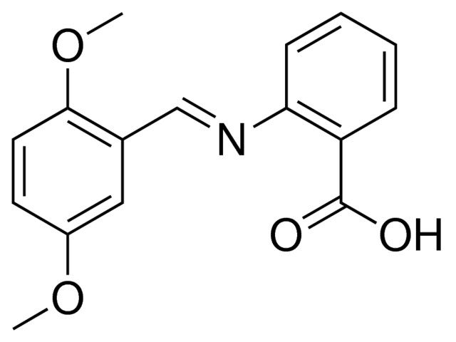 2-((2,5-DIMETHOXY-BENZYLIDENE)-AMINO)-BENZOIC ACID