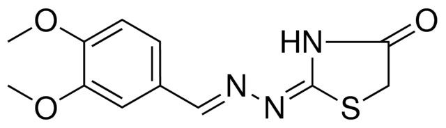 2-((3,4-DIMETHOXY-BENZYLIDENE)-HYDRAZONO)-THIAZOLIDIN-4-ONE