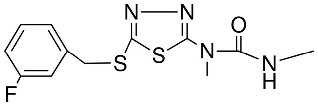 2-(1,3-DIMETHYLUREIDO)-5-(3-FLUOROBENZYLTHIO)-1,3,4-THIADIAZOLE