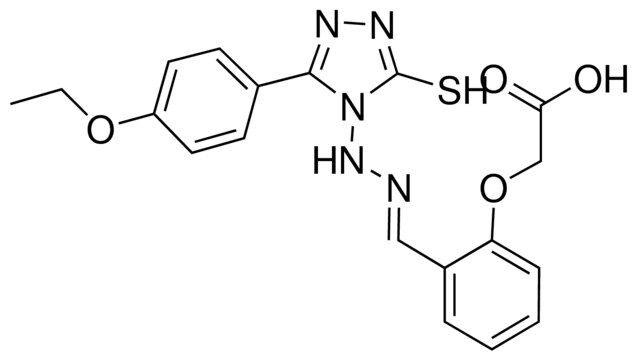 [2-((E)-{[3-(4-ETHOXYPHENYL)-5-SULFANYL-4H-1,2,4-TRIAZOL-4-YL]HYDRAZONO}METHYL)PHENOXY]ACETIC ACID