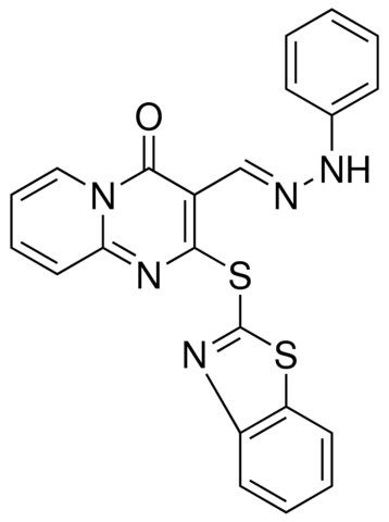 2-(1,3-BENZOTHIAZOL-2-YLSULFANYL)-4-OXO-4H-PYRIDO[1,2-A]PYRIMIDINE-3-CARBALDEHYDE PHENYLHYDRAZONE