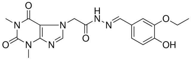 2-(1,3-DIMETHYL-2,6-DIOXO-1,2,3,6-TETRAHYDRO-7H-PURIN-7-YL)-N'-[(E)-(3-ETHOXY-4-HYDROXYPHENYL)METHYLIDENE]ACETOHYDRAZIDE