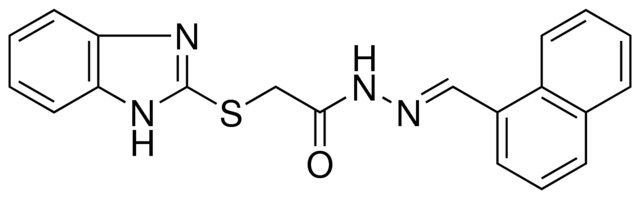 2-(1H-BENZOIMIDAZOL-2-YLSULFANYL)-ACETIC ACID NAPHTHALEN-1-YLMETHYLENE-HYDRAZIDE