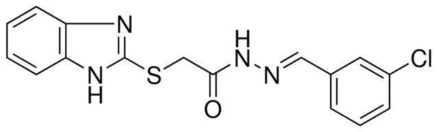 2-(1H-BENZOIMIDAZOL-2-YLSULFANYL)-ACETIC ACID (3-CHLORO-BENZYLIDENE)-HYDRAZIDE