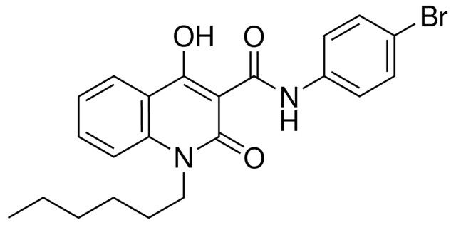 1-HEXYL-4-HO-2-OXO-1,2-2H-QUINOLINE-3-CARBOXYLIC ACID (4-BROMO-PHENYL)-AMIDE