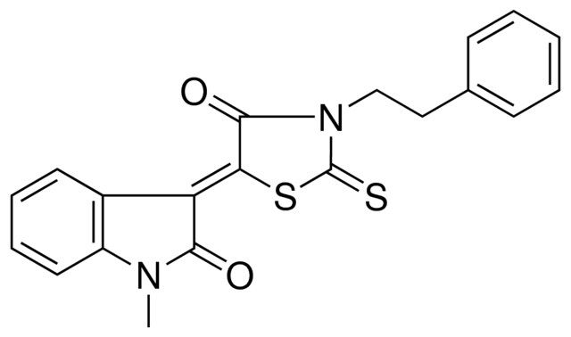 1-ME-3-(4-OXO-3-PHENETHYL-2-THIOXO-THIAZOLIDIN-5-YLIDENE)-1,3-2H-INDOL-2-ONE