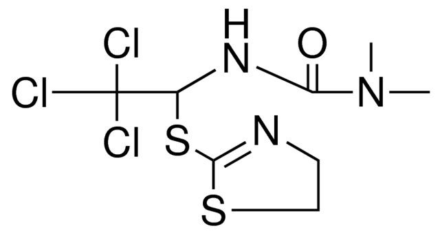 1,1-DIMETHYL-3-(2,2,2-TRICHLORO-1-(4,5-DIHYDRO-THIAZOL-2-YLSULFANYL)-ETHYL)-UREA