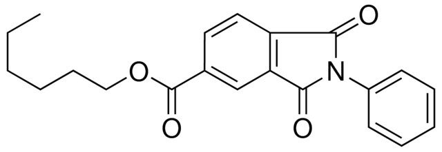 1,3-DIOXO-2-PHENYL-2,3-DIHYDRO-1H-ISOINDOLE-5-CARBOXYLIC ACID HEXYL ESTER