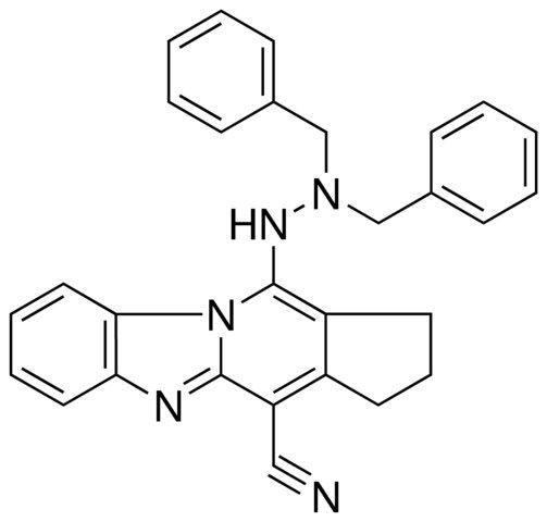 11-(2,2-DIBENZYLHYDRAZINO)-2,3-DIHYDRO-1H-CYCLOPENTA[4,5]PYRIDO[1,2-A]BENZIMIDAZOLE-4-CARBONITRILE