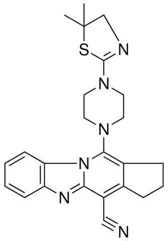 11-[4-(5,5-DIMETHYL-4,5-DIHYDRO-1,3-THIAZOL-2-YL)-1-PIPERAZINYL]-2,3-DIHYDRO-1H-CYCLOPENTA[4,5]PYRIDO[1,2-A]BENZIMIDAZOLE-4-CARBONITRILE