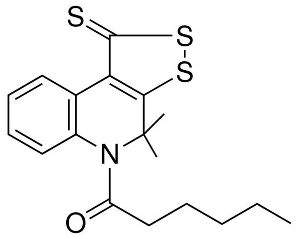 1-(4,4-DIMETHYL-1-THIOXO-DITHIA-5-AZA-CYCLOPENTA(A)NAPHTHALEN-5-YL)-HEXAN-1-ONE