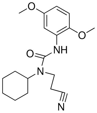 1-(2-CYANOETHYL)-1-CYCLOHEXYL-3-(2,5-DIMETHOXYPHENYL)UREA