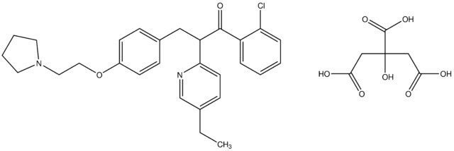 1-(2-chlorophenyl)-2-(5-ethyl-2-pyridinyl)-3-{4-[2-(1-pyrrolidinyl)ethoxy]phenyl}-1-propanone 2-hydroxy-1,2,3-propanetricarboxylate