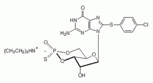 Guanosine 3',5'-cyclic Monophosphorothioate, 8-(4-Chlorophenylthio)-, Rp-Isomer, Triethylammonium Salt-Calbiochem