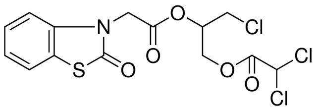 (2-OXO-BENZOTHIAZOL-3-YL)-ACETIC ACID 2-CL-1-DICHLOROACETOXYMETHYL-ETHYL ESTER