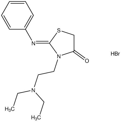 (2Z)-3-[2-(diethylamino)ethyl]-2-(phenylimino)-1,3-thiazolidin-4-one hydrobromide