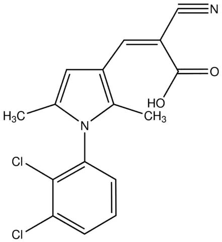 (2<i>Z</i>)-2-Cyano-3-[1-(2,3-dichlorophenyl)-2,5-dimethyl-1<i>H</i>-pyrrol-3-yl]acrylic acid