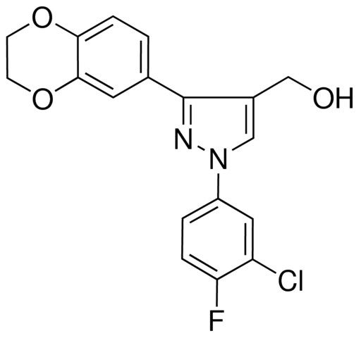 (1-(3-CL-4-F-PH)-3-(2,3-DIHYDRO-1,4-BENZODIOXIN-6-YL)-1H-PYRAZOL-4-YL)METHANOL