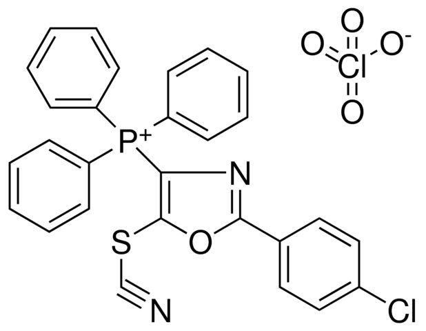 (2-(4-CL-PHENYL)-5-THIOCYANATO-OXAZOL-4-YL)-TRIPHENYL-PHOSPHONIUM, PERCHLORATE