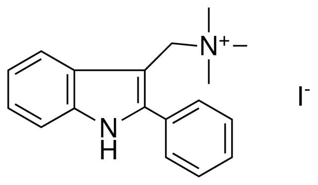 (2-(4-METHOXYPHENYL)INDOL-3-YLMETHYL)TRIMETHYLAMMONIUM IODIDE