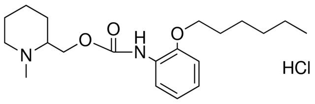 (2-HEXYLOXY-PH)-CARBAMIC ACID 1-ME-PIPERIDIN-2-YLMETHYL ESTER, HYDROCHLORIDE