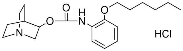 (2-HEXYLOXY-PH)-CARBAMIC ACID 1-AZA-BICYCLO(2.2.2)OCT-3-YL ESTER, HYDROCHLORIDE