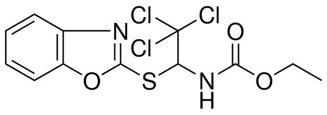 (1-(BENZOOXAZOL-2-YLSULFANYL)-2,2,2-TRICHLORO-ETHYL)-CARBAMIC ACID ETHYL ESTER