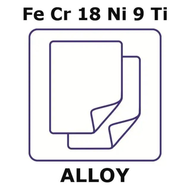 Stainless Steel-AISI 321 alloy, FeCr18Ni9Ti