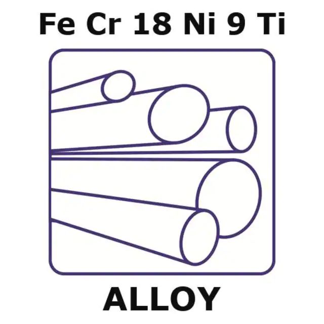 Stainless Steel-AISI 321 alloy, FeCr18Ni9Ti