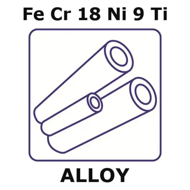 Stainless Steel-AISI 321 alloy, FeCr18Ni9Ti