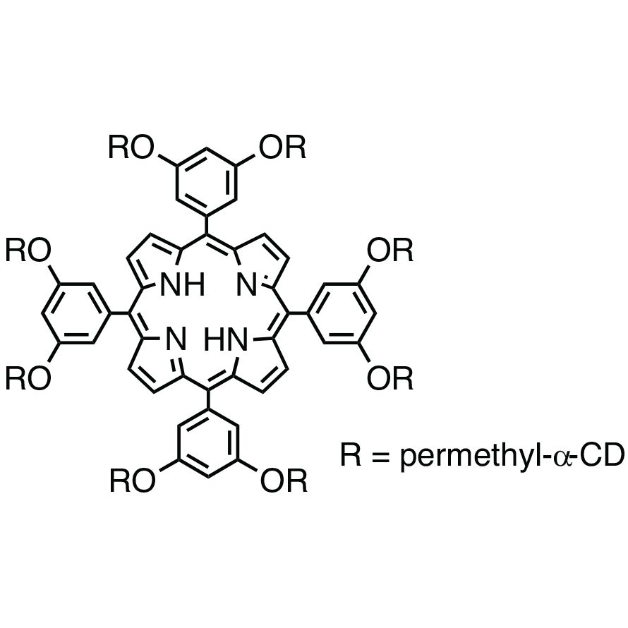 5,10,15,20-Tetrakis[3,5-bis(per-O-methyl-α-cyclodextrin-6-yloxy)phenyl]-21H,23H-porphine