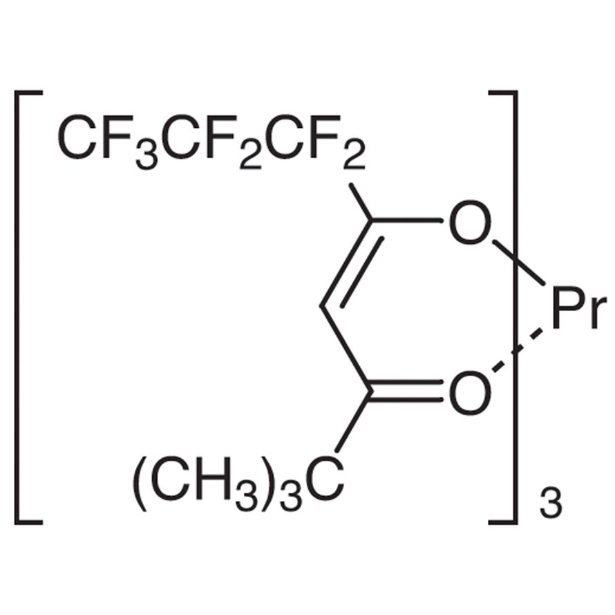 Tris(6,6,7,7,8,8,8-heptafluoro-2,2-dimethyl-3,5-octanedionato)praseodymium(III) [NMR Shift Reagent]