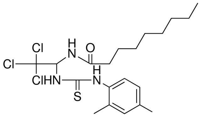 NONANOIC ACID (2,2,2-TRICHLORO-1-(3-(2,4-DIMETHYL-PH)-THIOUREIDO)-ETHYL)-AMIDE