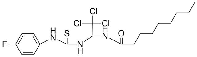 NONANOIC ACID (2,2,2-TRICHLORO-1-(3-(4-FLUORO-PHENYL)-THIOUREIDO)-ETHYL)-AMIDE