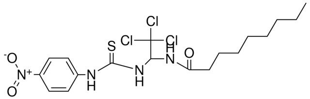 NONANOIC ACID (2,2,2-TRICHLORO-1-(3-(4-NITRO-PHENYL)-THIOUREIDO)-ETHYL)-AMIDE