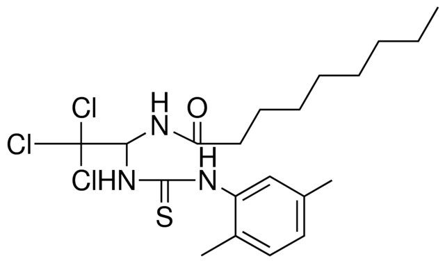 NONANOIC ACID (2,2,2-TRICHLORO-1-(3-(2,5-DIMETHYL-PH)-THIOUREIDO)-ETHYL)-AMIDE