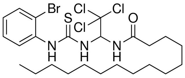 PENTADECANOIC ACID (1-(3-(2-BR-PHENYL)-THIOUREIDO)-2,2,2-TRICHLORO-ETHYL)-AMIDE