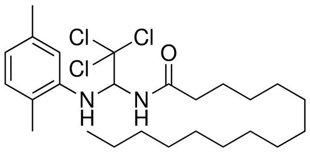 PENTADECANOIC ACID (2,2,2-TRICHLORO-1-(2,5-DIMETHYL-PHENYLAMINO)-ETHYL)-AMIDE