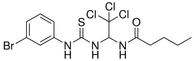 PENTANOIC ACID (1-(3-(3-BROMO-PHENYL)-THIOUREIDO)-2,2,2-TRICHLORO-ETHYL)-AMIDE