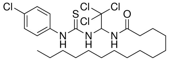 PENTADECANOIC ACID (2,2,2-TRICHLORO-1-(3-(4-CL-PHENYL)-THIOUREIDO)-ETHYL)-AMIDE