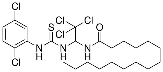 PENTADECANOIC ACID (2,2,2-TRICHLORO-1-(3-(2,5-DICHLORO-PH)-THIOUREIDO)-ET)-AMIDE