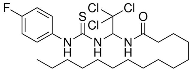 PENTADECANOIC ACID (2,2,2-TRICHLORO-1-(3-(4-F-PHENYL)-THIOUREIDO)-ETHYL)-AMIDE