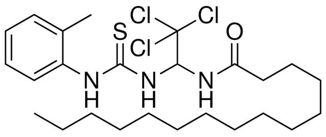 PENTADECANOIC ACID (2,2,2-TRICHLORO-1-(3-O-TOLYL-THIOUREIDO)-ETHYL)-AMIDE