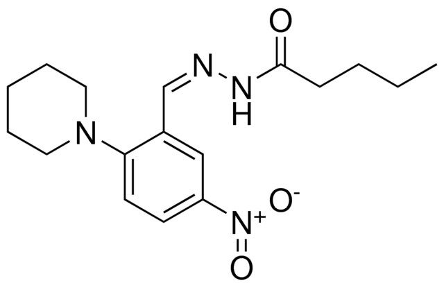 PENTANOIC ACID (5-NITRO-2-PIPERIDIN-1-YL-BENZYLIDENE)-HYDRAZIDE