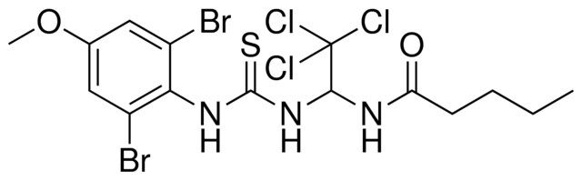 PENTANOIC ACID (2,2,2-TRICHLORO-1-(3-(2,6-DIBROMO-4-MEO-PH)-THIOUREIDO)-ET)AMIDE