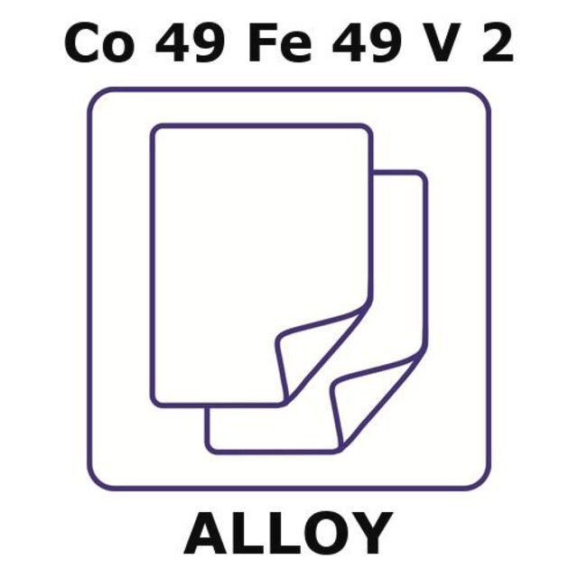 Permendur 49 alloy, Co49Fe49V2