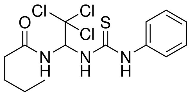 PENTANOIC ACID (2,2,2-TRICHLORO-1-(3-PHENYL-THIOUREIDO)-ETHYL)-AMIDE